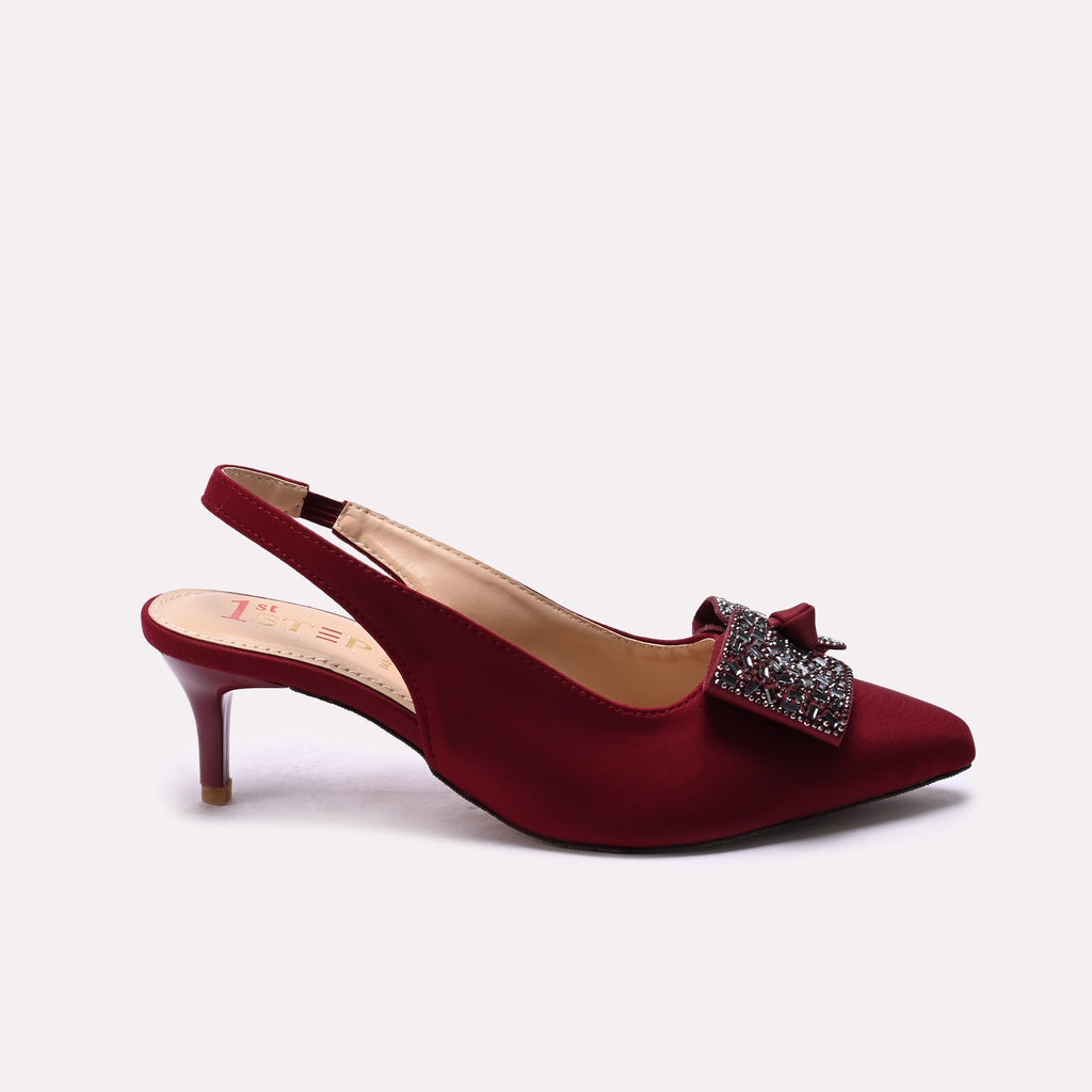 Fancy Court Shoes Maroon 0450219