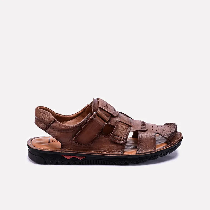 Brown Casual Roman Sandals for Men