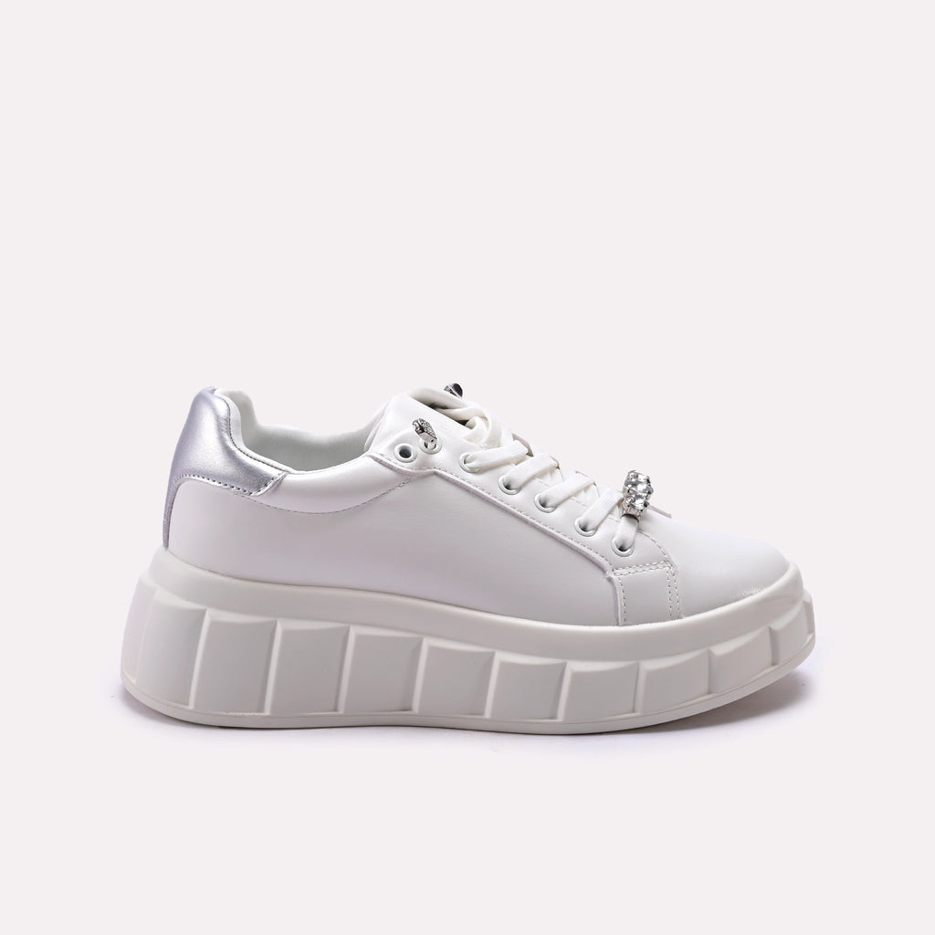 Women Sneaker Shoes Silver 0440935