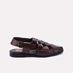 Brown Woven Peshawari Chappals 0140980