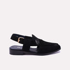 Black Velvet Peshawari Chappals 0141154