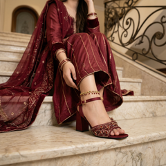 Fancy Sandal Maroon 0421749