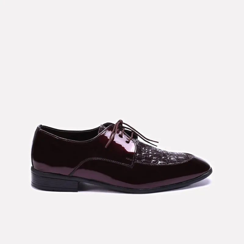 Tyndale Glossy Maroon Derby Shoes 0111302