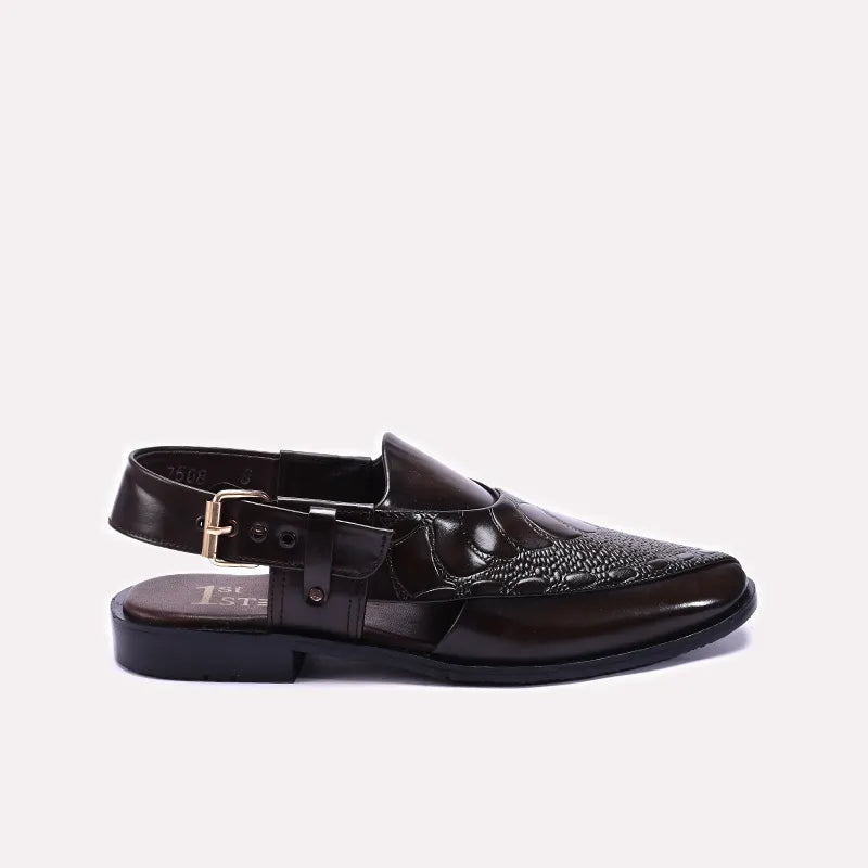 Brown Designer Peshawari Sandals 0141109