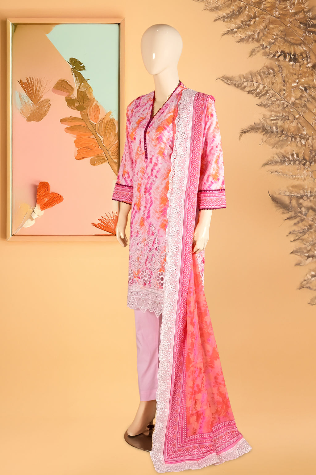 Marielle – 3 Piece Stitched Lawn Suit 15R1144