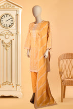 Sunlit Olive - 3 Piece Stitched Cotton Suit  15D1062