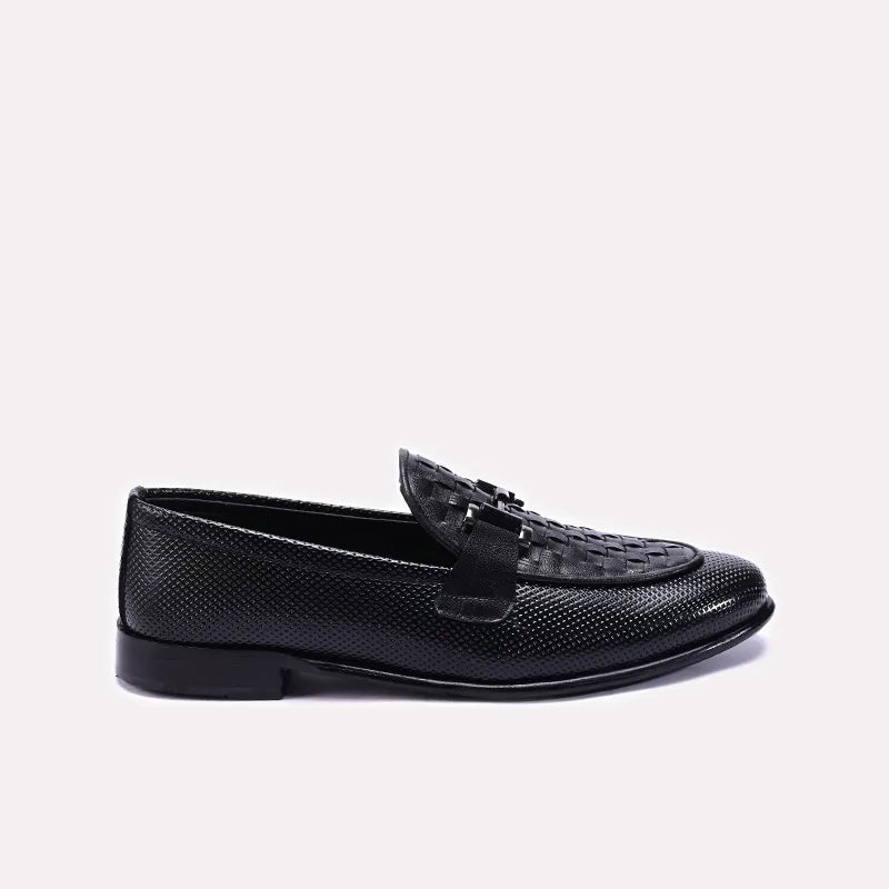 Black Horsebit Slip On Dress Shoes 0111311