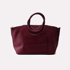 Casual Shoulder Bag Maroon 0331768