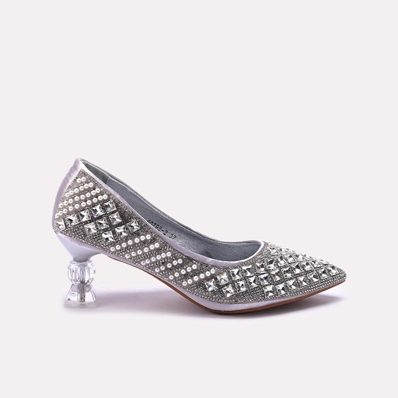 Bridal Court Shoes Silver 0450178