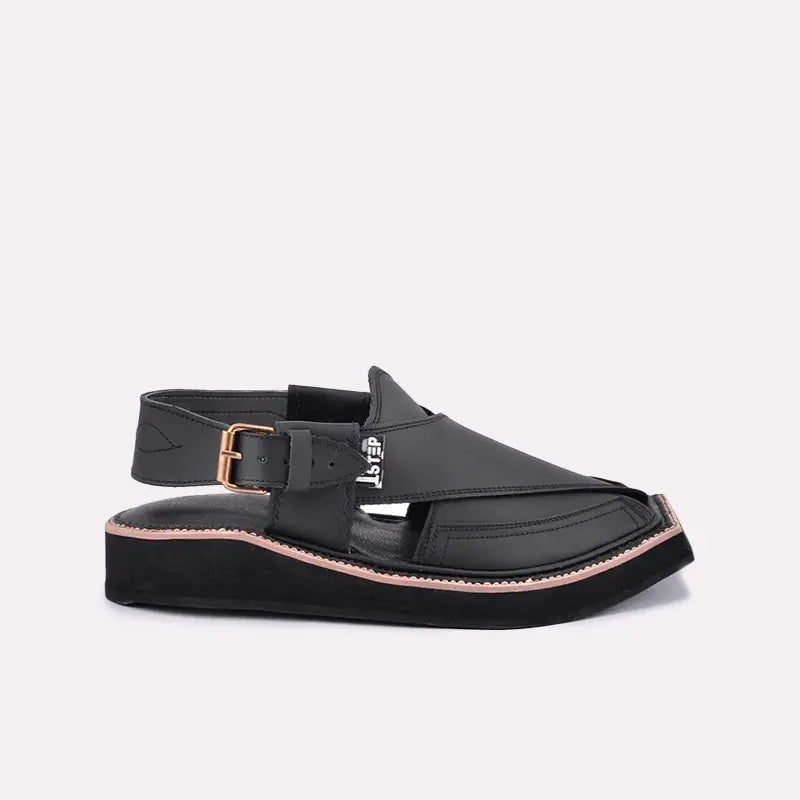 Black Kaptan Peshawari Sandal 0140171