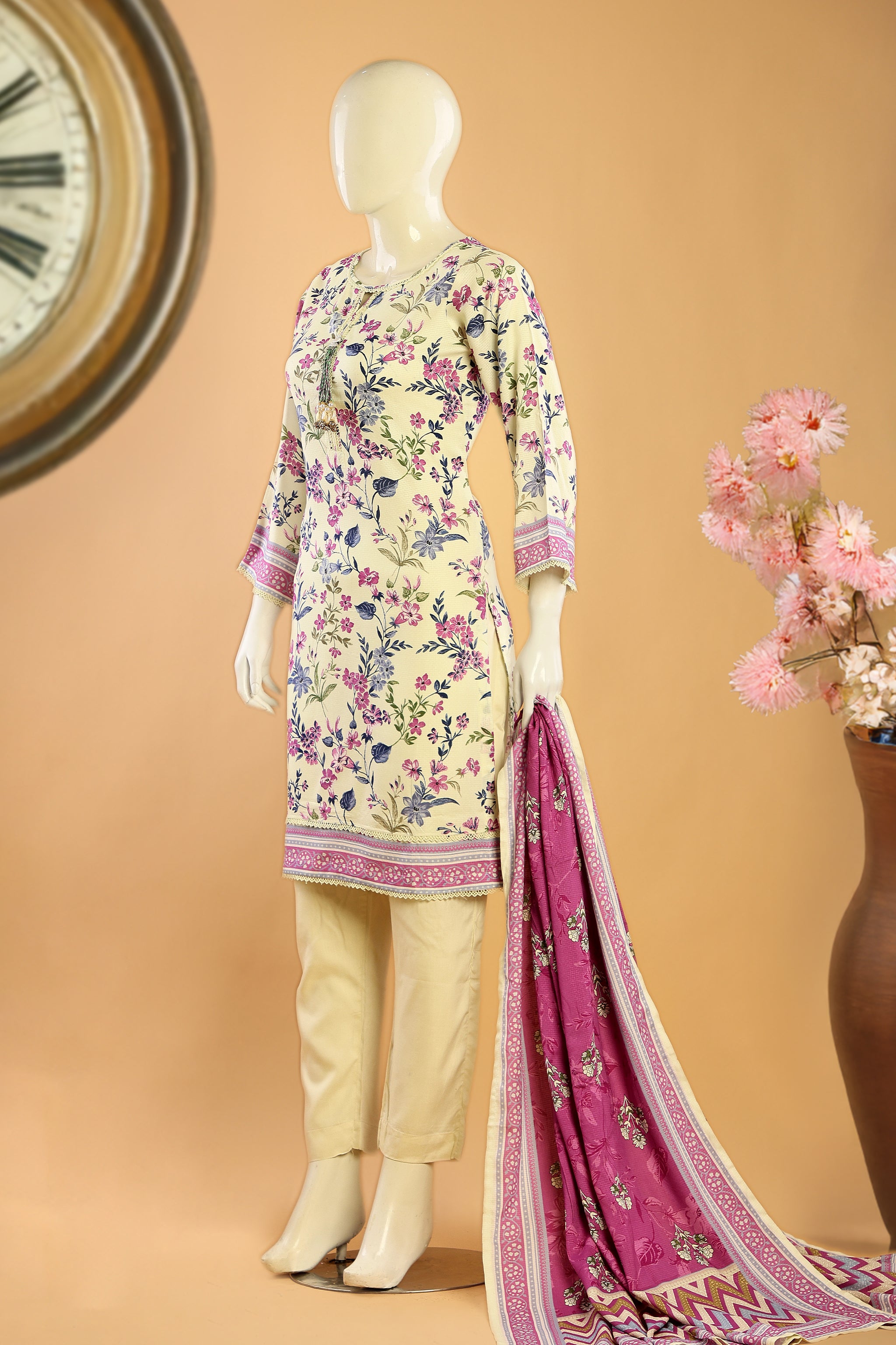 Serenya - 3 Piece Stitched Lawn Suit 15R1124