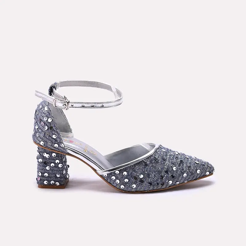 Fancy Court Shoes Silver 0450115