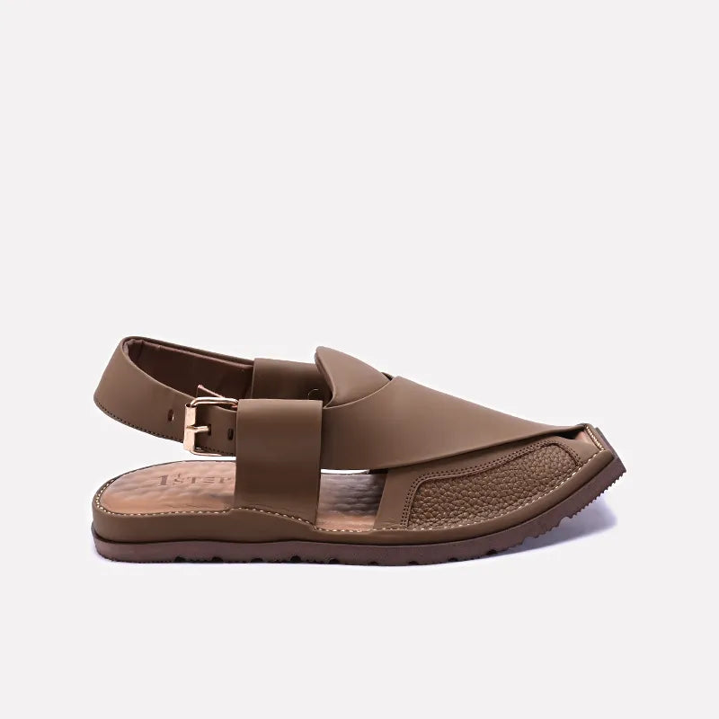 mens Khaki Peshawari Chappal