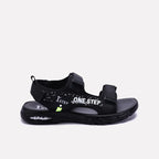 Black Velcro Strap Sandals 0141181