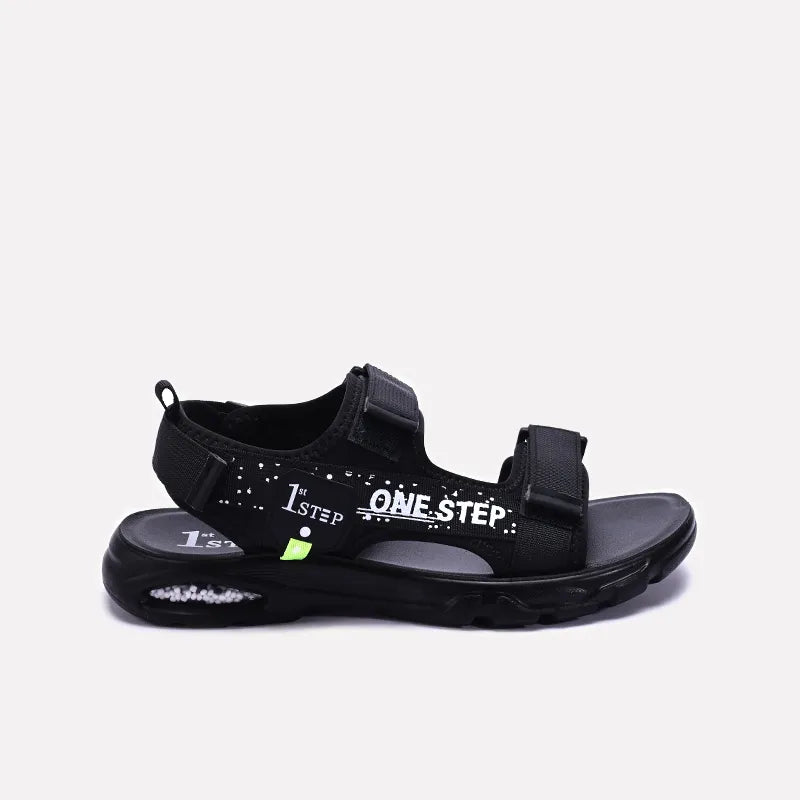 Black Velcro Strap Sandals 0141181