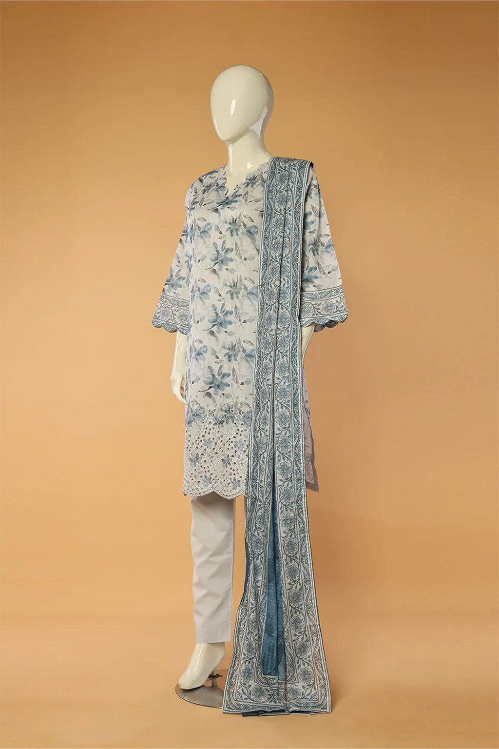Amara - 3 Piece Stitched Lawn Suit 15D0097