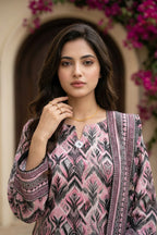 Orlina Pattern – 3 Piece Stitched Viscose Linen Suit 1512309