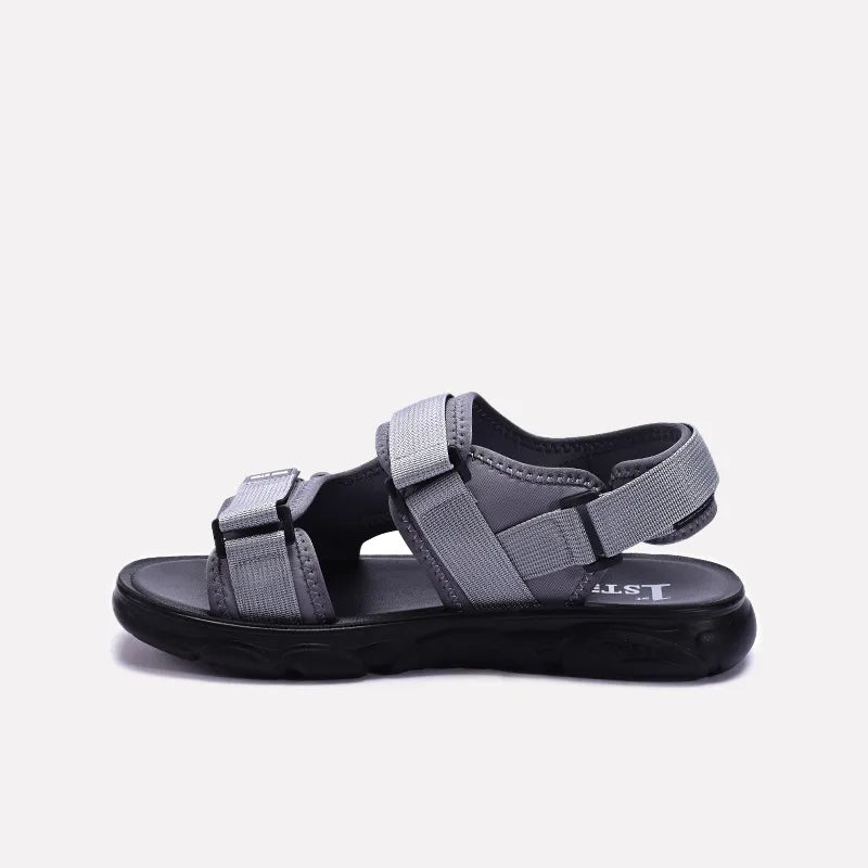 Gray Velcro Strap Sandals 0141182