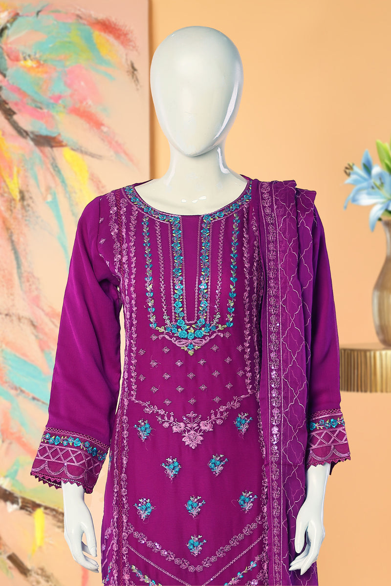 Estella - 3 Piece Stitched Lawn Suit 15E1004