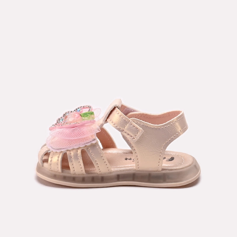 Girl Fancy Sandal Peach 0721389