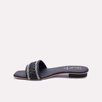 Black Fancy Flat Slippers 0412838