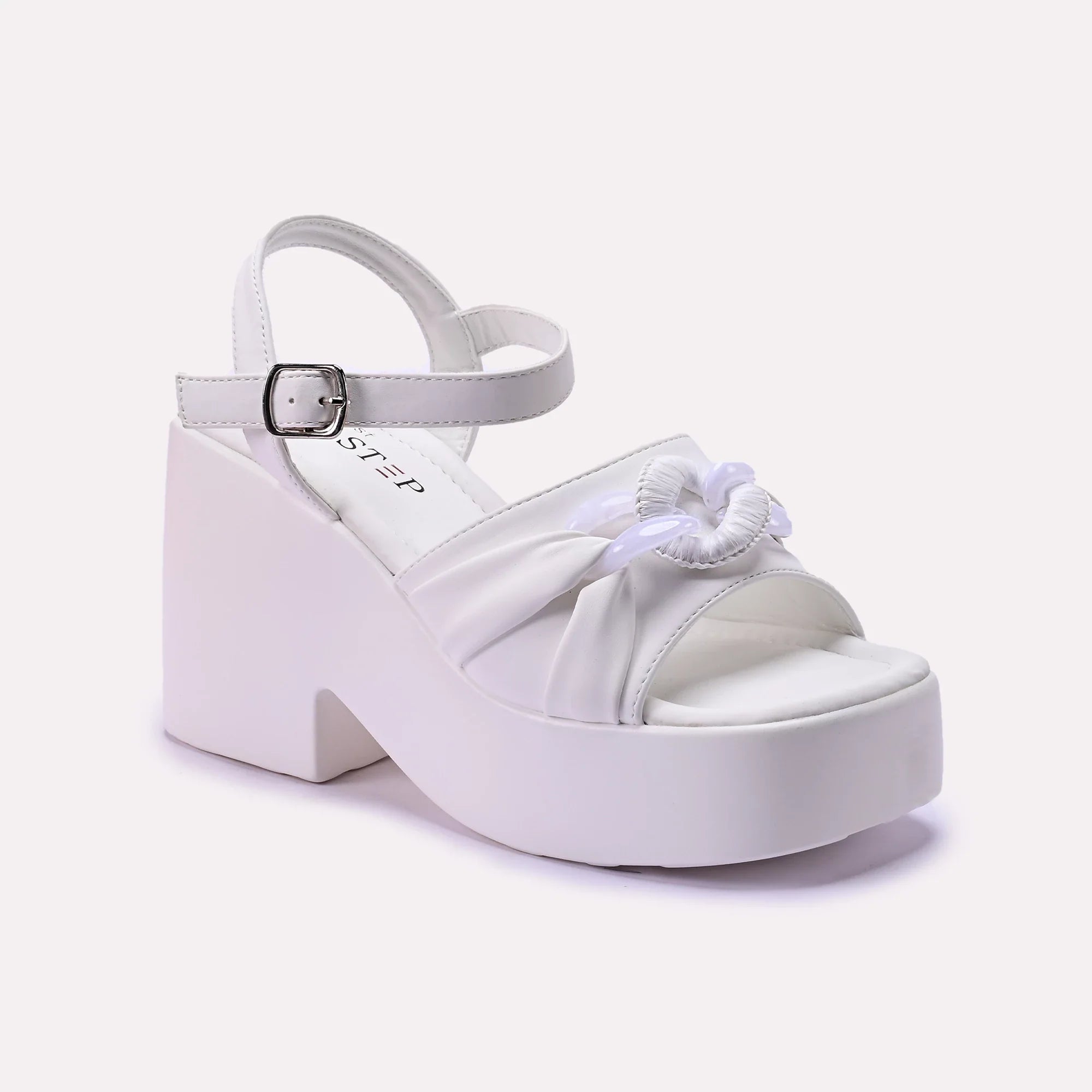 White Heel Casual Sandal 0421193