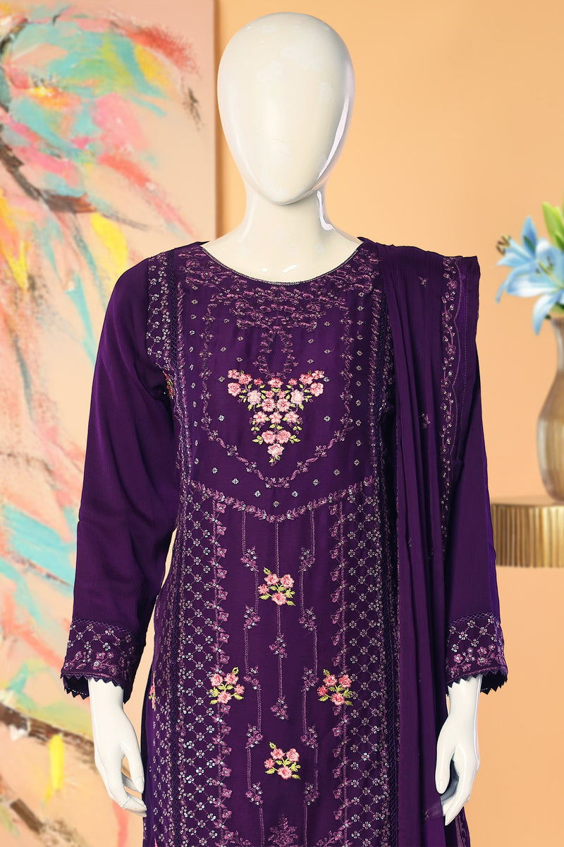 Plumora - 3 Piece Stitched Lawn Suit 15E1003