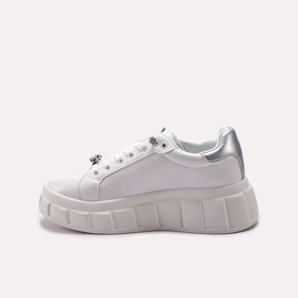 Women Sneaker Shoes Silver 0440935
