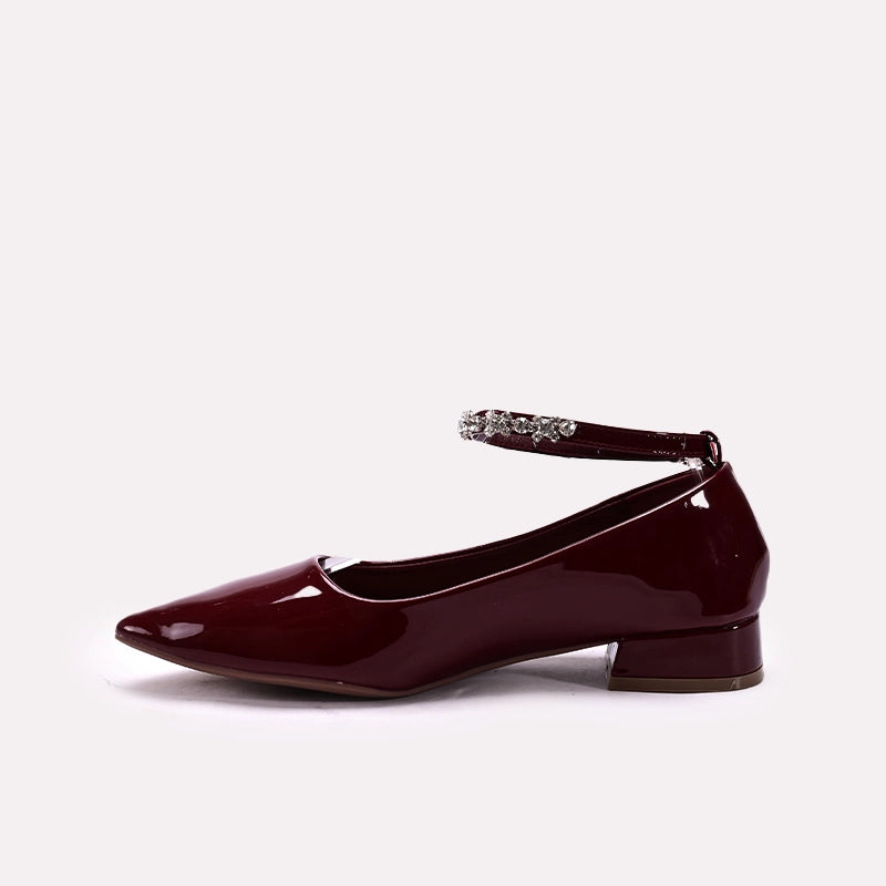 Fancy Court Shoes Maroon 0450154