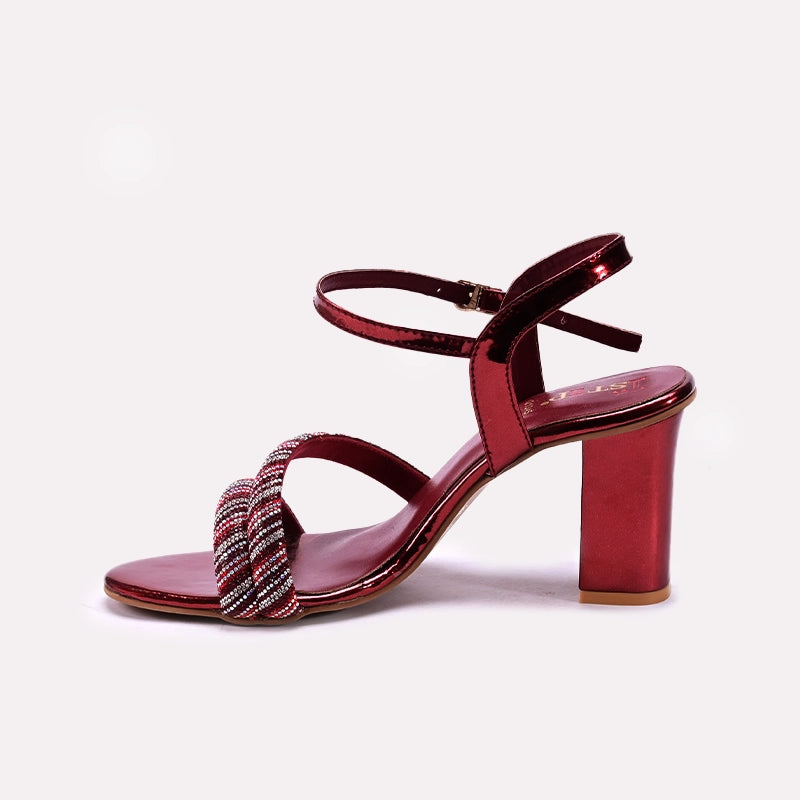 Maroon Fancy Sandals 0421345