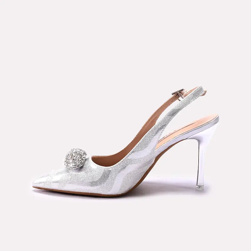 Bridal Court Shoes Silver 0450199