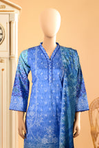 Blue Mist - 3 Piece Stitched Lawn Suit  15D0154