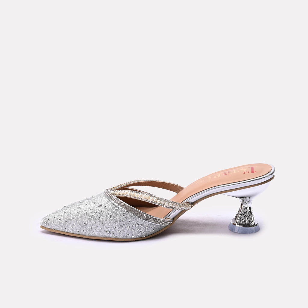 Fancy Court Shoes Silver 0450235