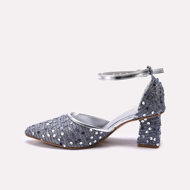 Fancy Court Shoes Silver 0450115