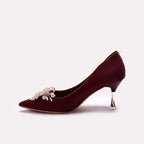 Fancy Court Shoes Maroon 0450161
