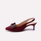 Fancy Court Shoes Maroon 0450219
