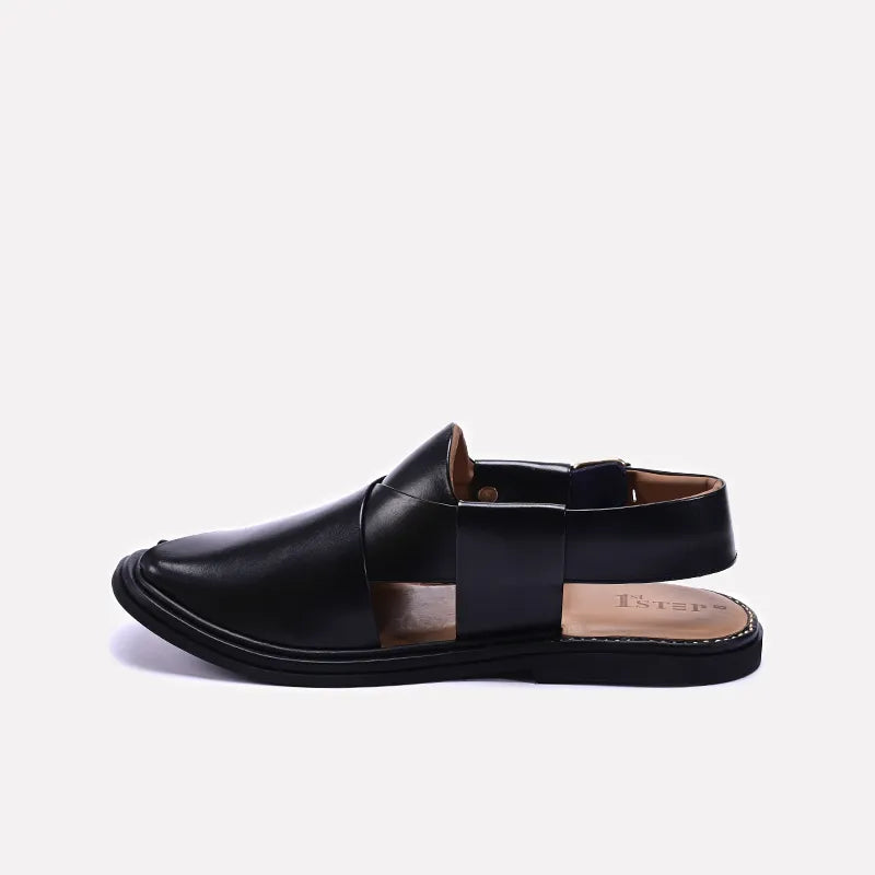 Black Kaptan Peshawari Sandal 0140745