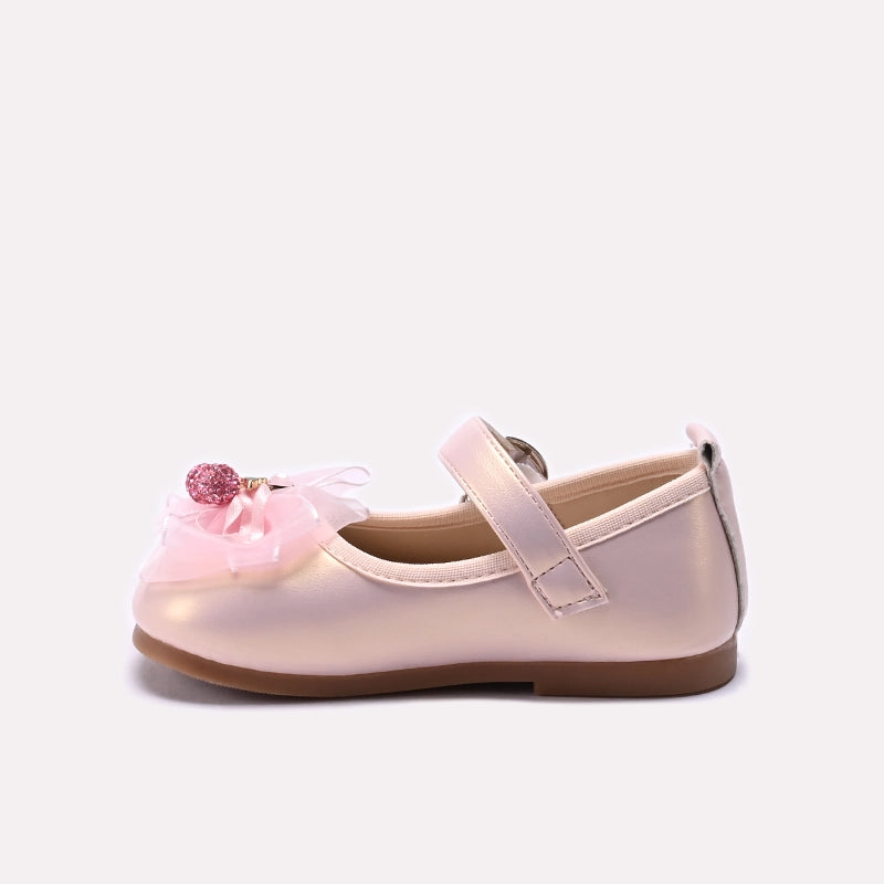 Girl Fancy Pumps Peach 0710708