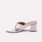 White Casual Heel Slippers 0413390