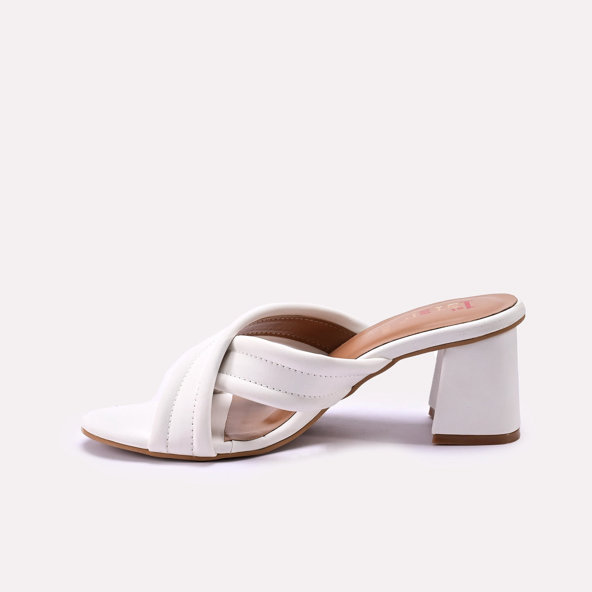 White Casual Heel Slippers 0413390