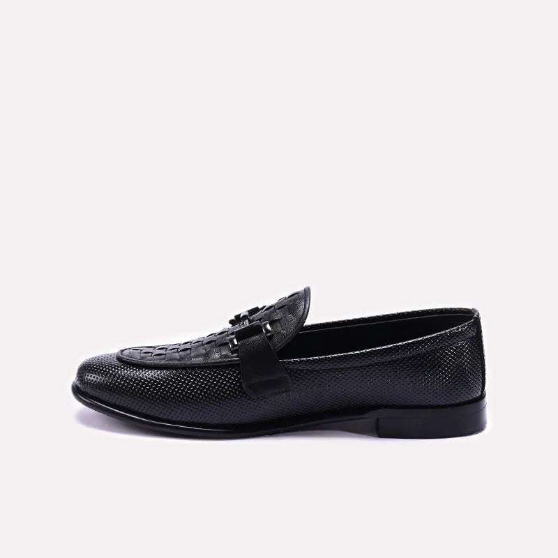 Black Horsebit Slip On Dress Shoes 0111311