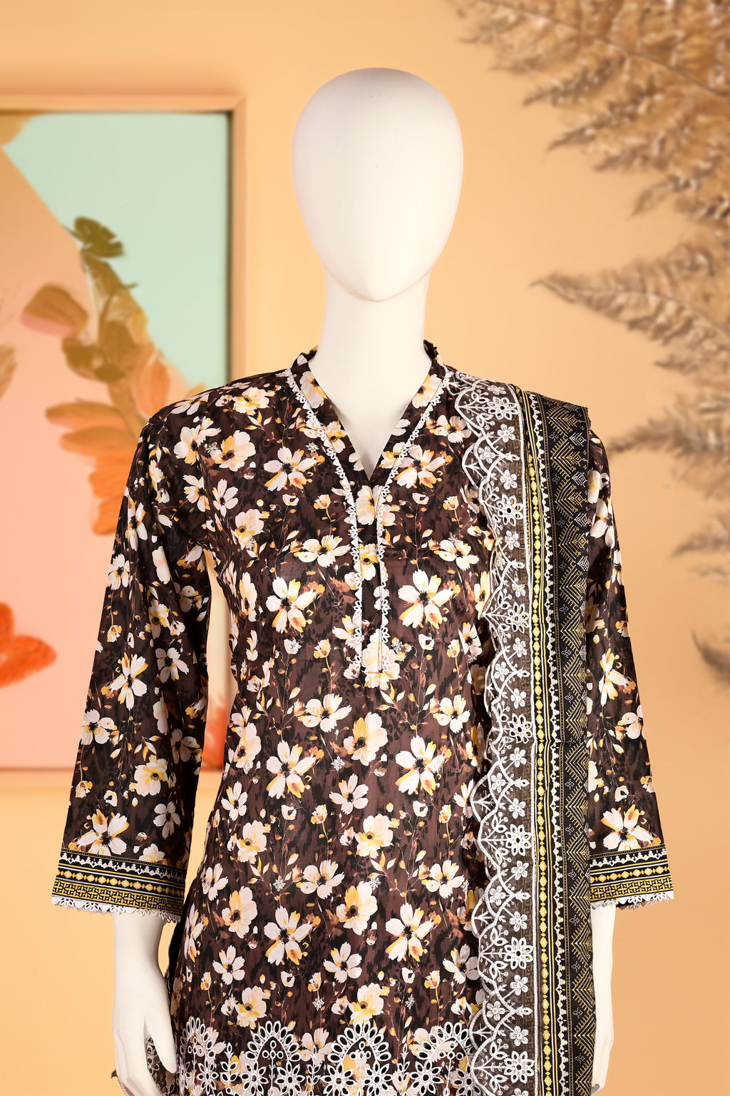Cocoaelle – 3 Piece Stitched Lawn Suit 15R1149