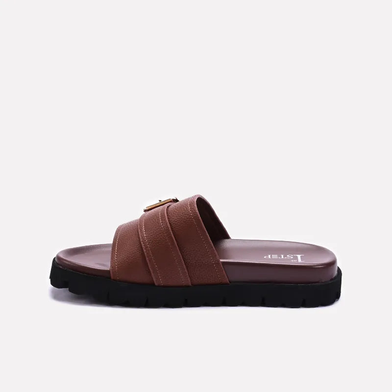 Mens Mustard Casual Slides