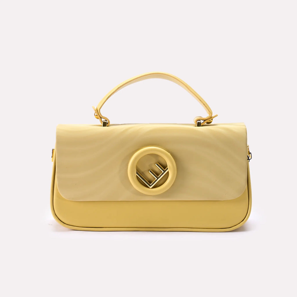 Casual Hand Bags Yellow 0322156