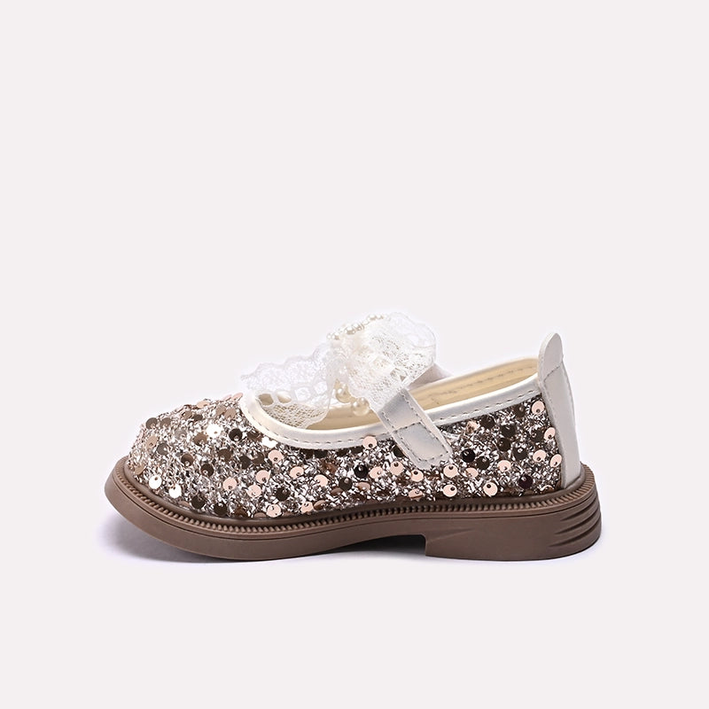 Girl Fancy Pumps Golden 0710704