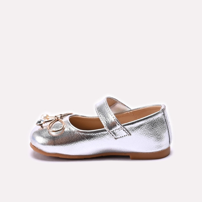 Girl Fancy Pumps Silver 0710671