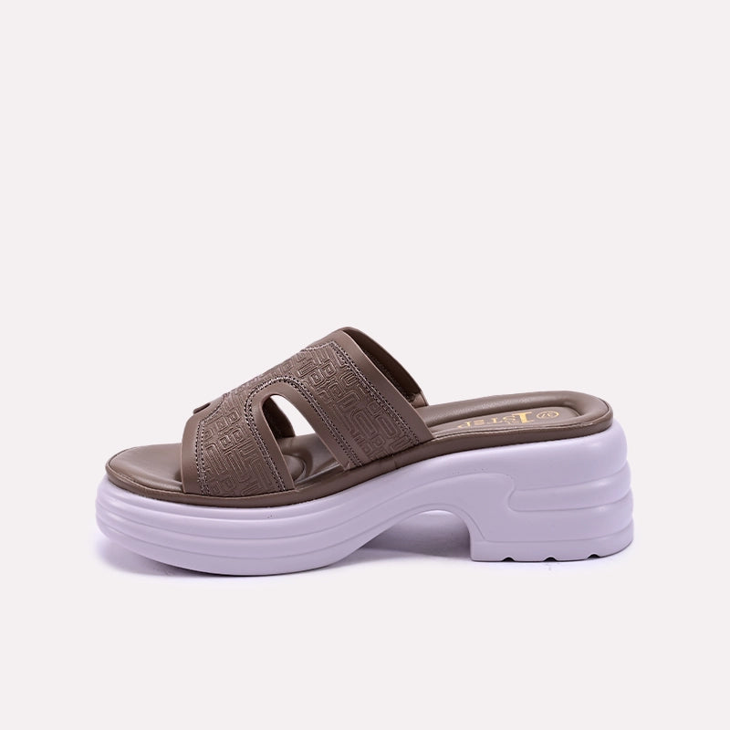 Brown Thick Sole Slippers 0412932