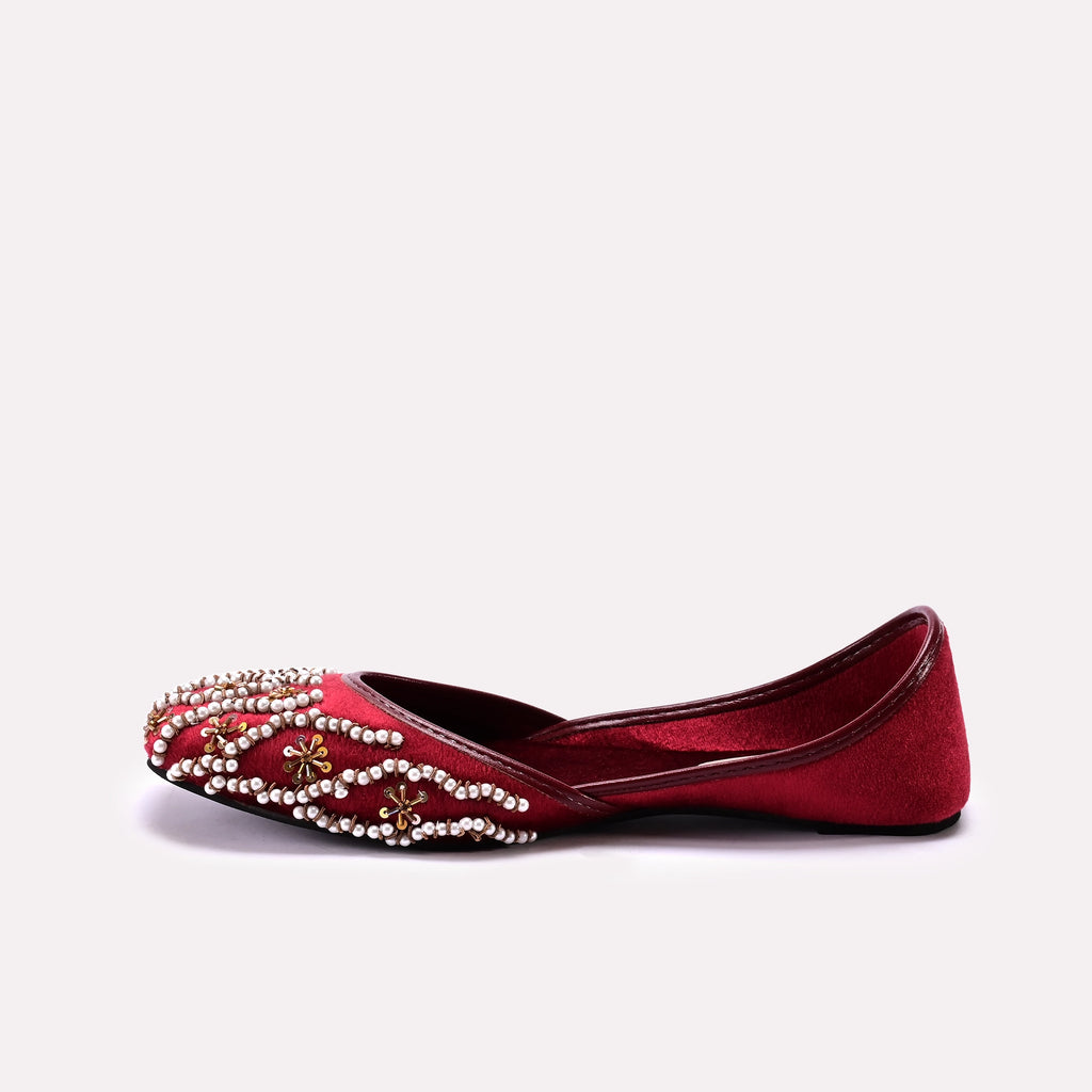 Fancy Khussa Maroon 0460019