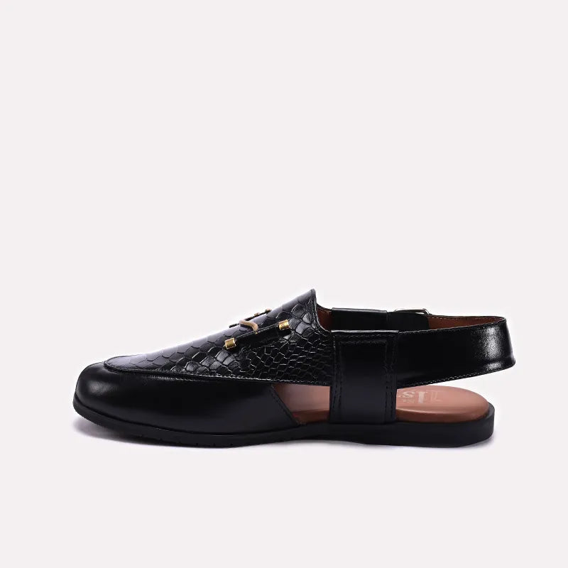Black Mens Peshawari Sandals 0141130