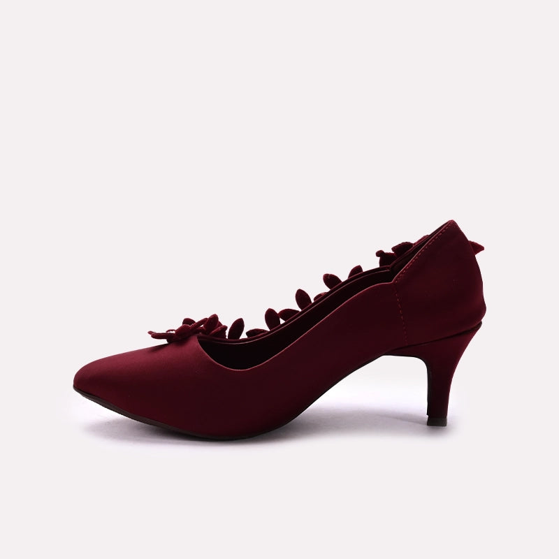 Bridal Court Shoes Maroon 0450069